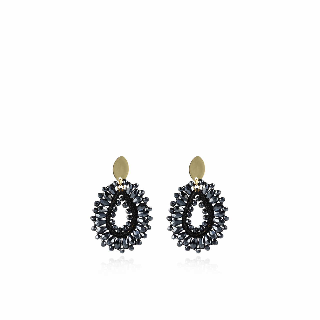 Blauwe oorbellen Robin Silk Drop Crystal S Metallic