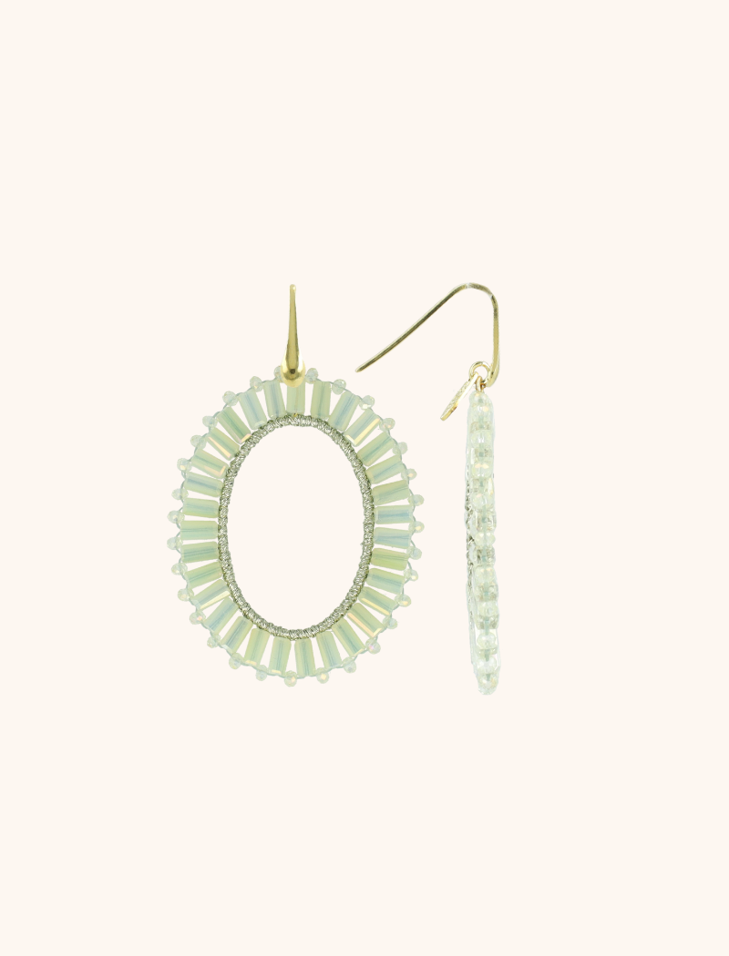 Light Mint Earrings Tonal Naomi Oval L 