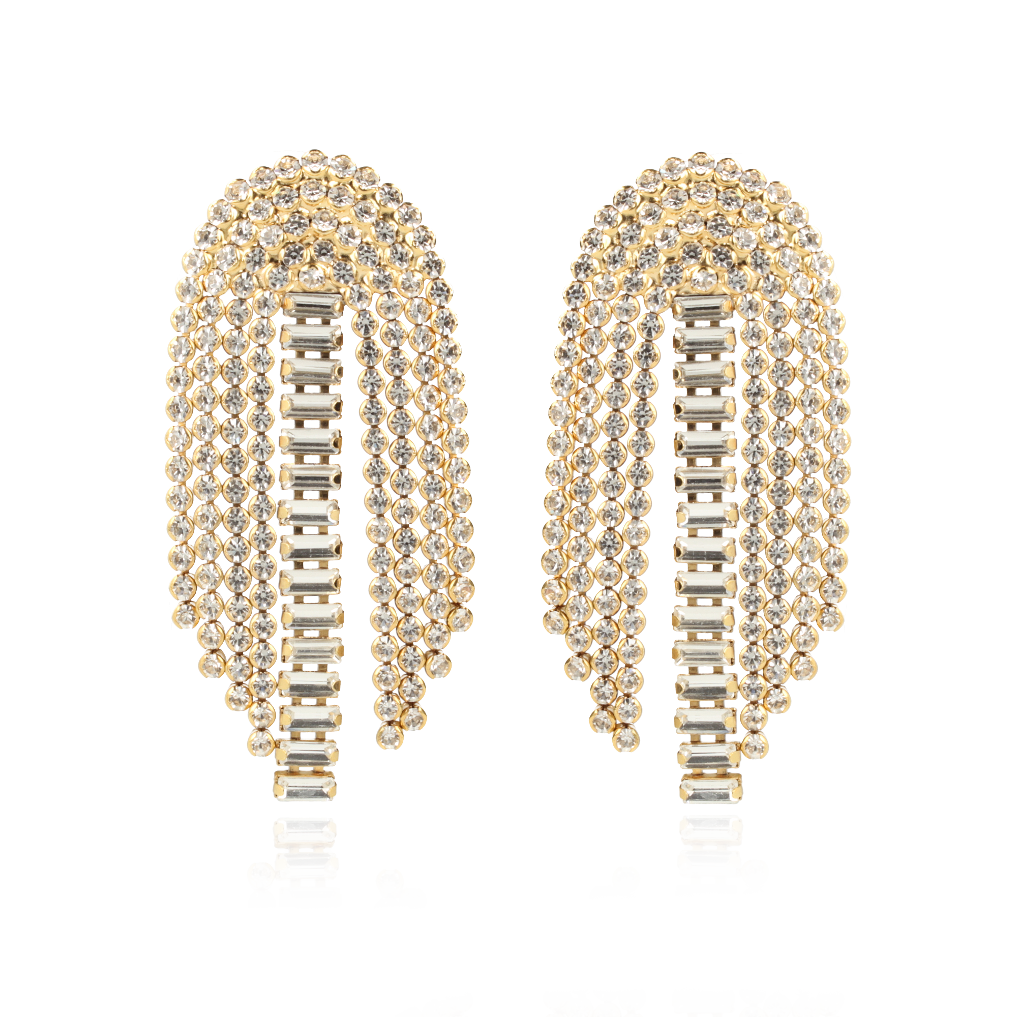 Crystal colored Waterfall baguette Veronique