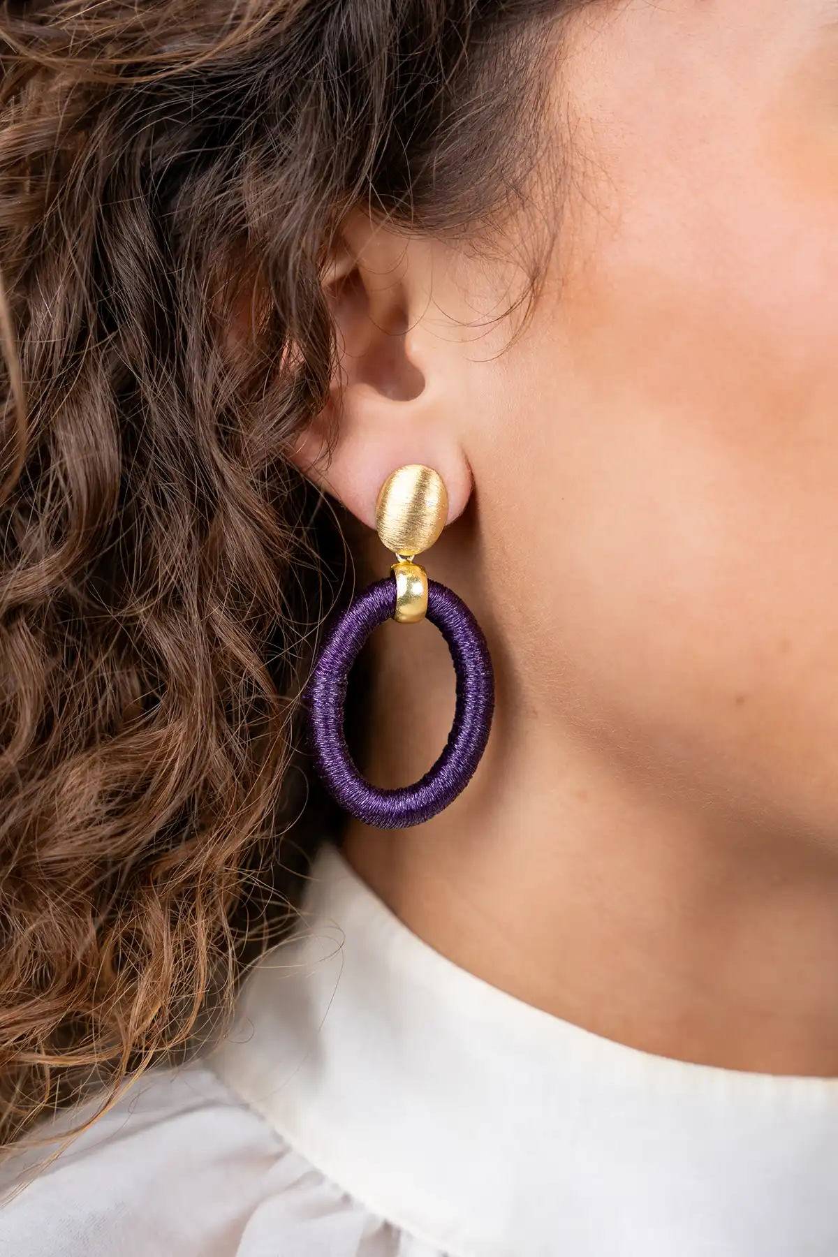 Deep Purple Earrings Faye Oval Slott-theme.productDescriptionPage.SEO.byTheBrand
