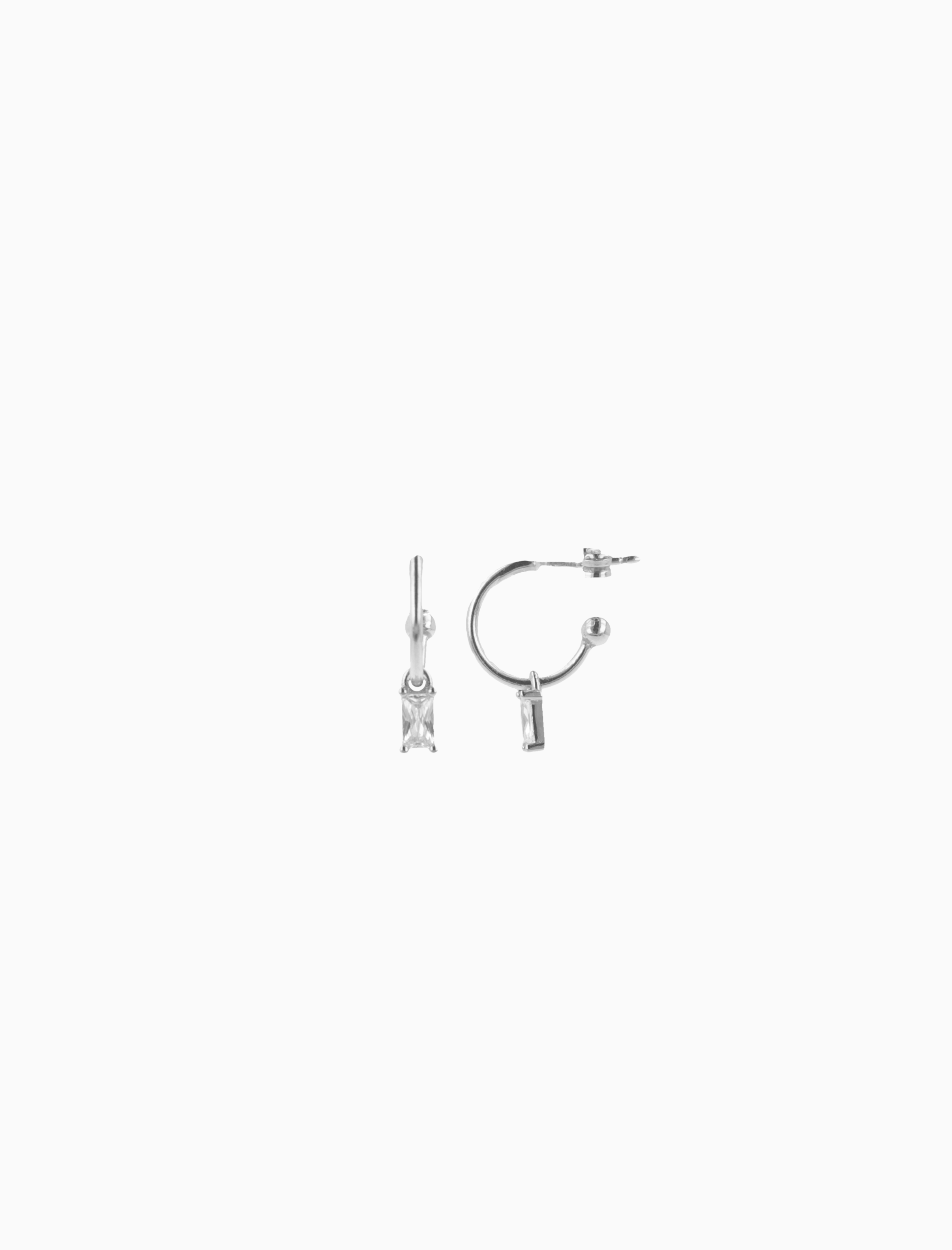 Tiny by LOTT. Crystal Bagette Classic oorbellen
