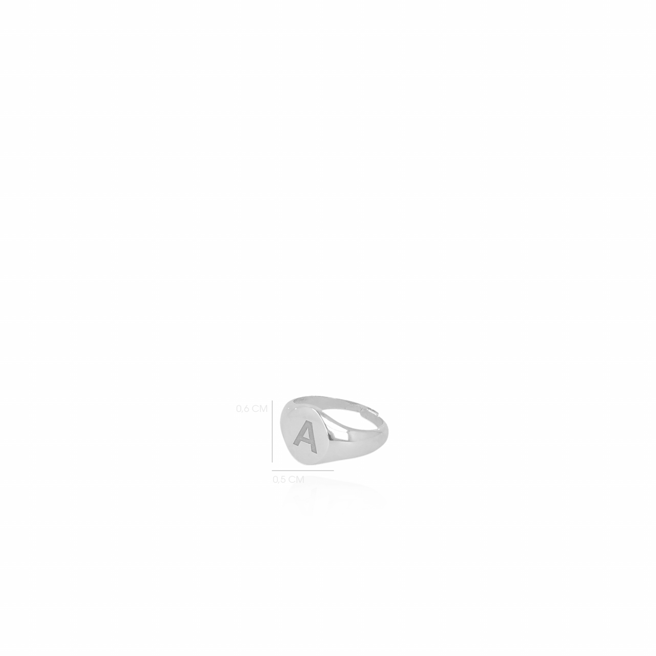 Zilveren Ring Initial Seal