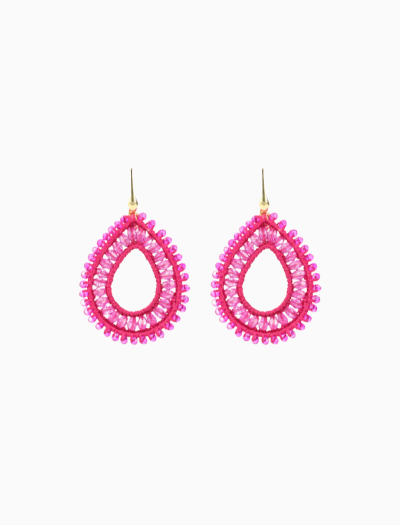 Fuchsia Oorbellen Silk Drop L
