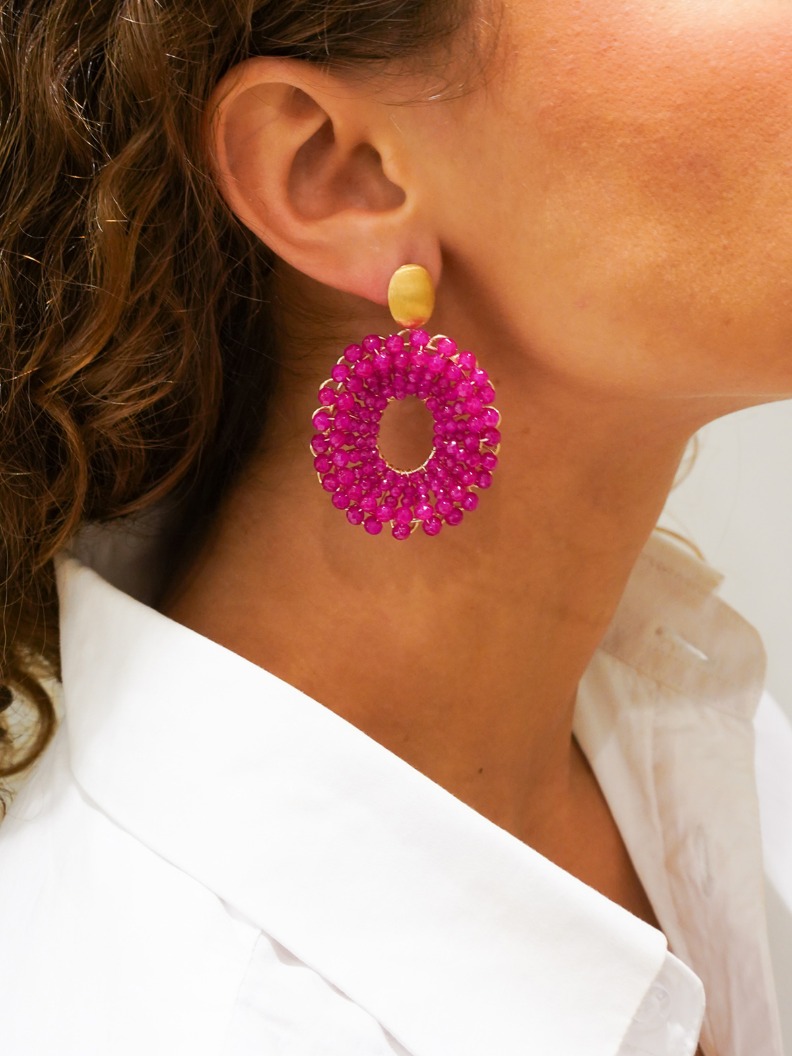 Fuchsia Earrings Mia Ovallott-theme.productDescriptionPage.SEO.byTheBrand