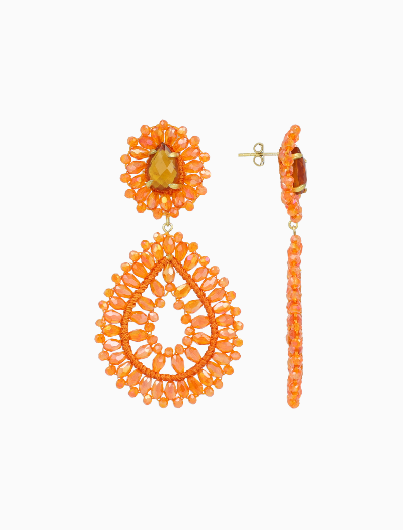 Oranje oorbellen Apollo lion