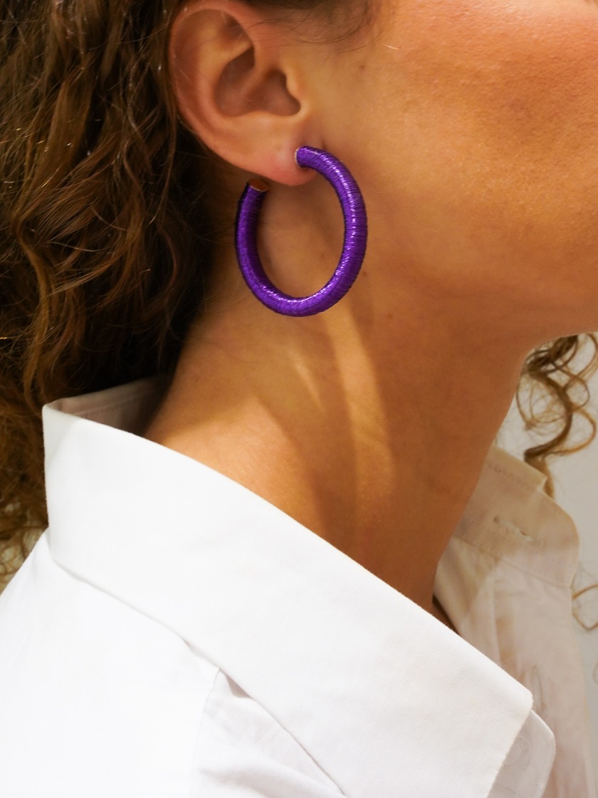 Purple Earrings Chloe Creole L