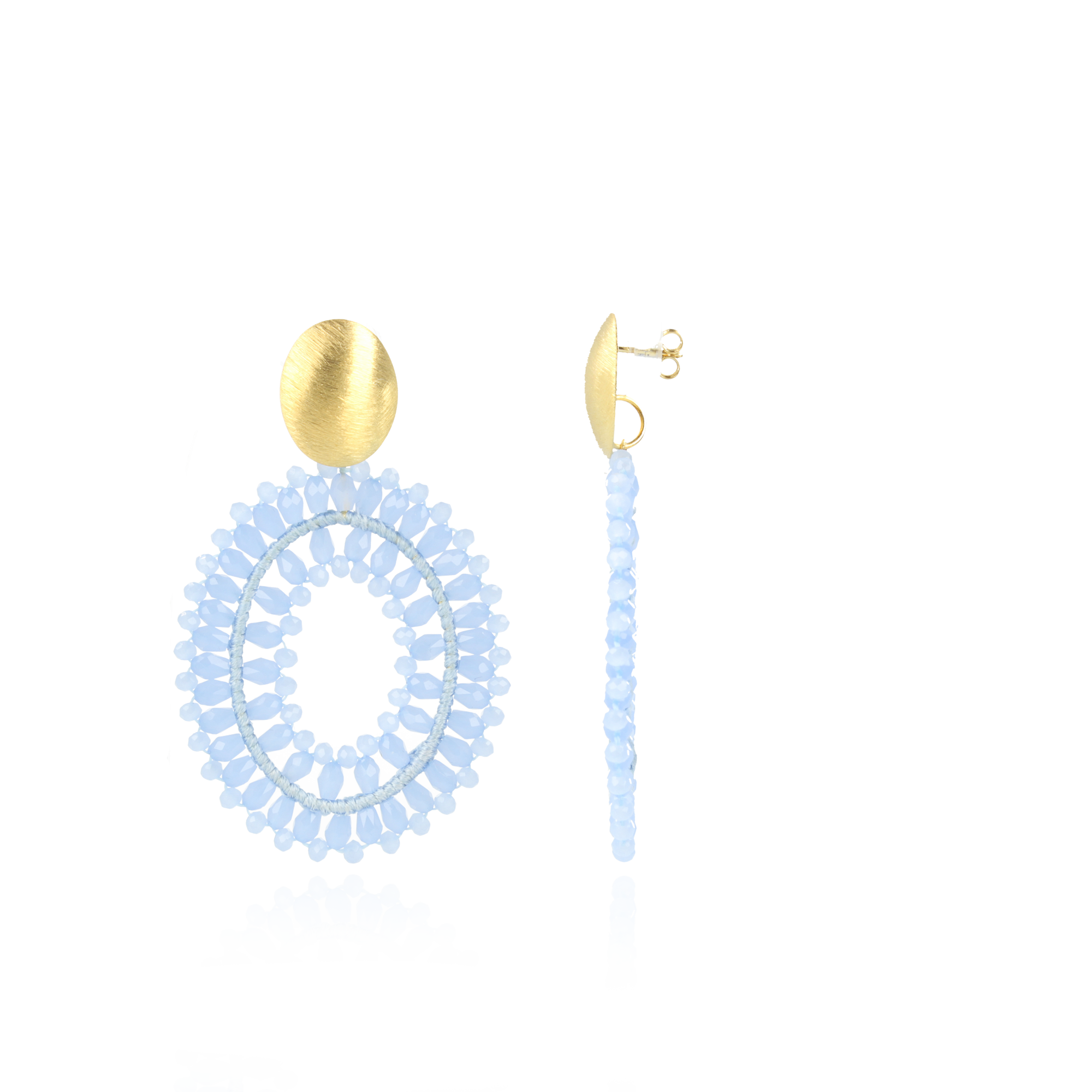 Blue Earrings Oval Noa L