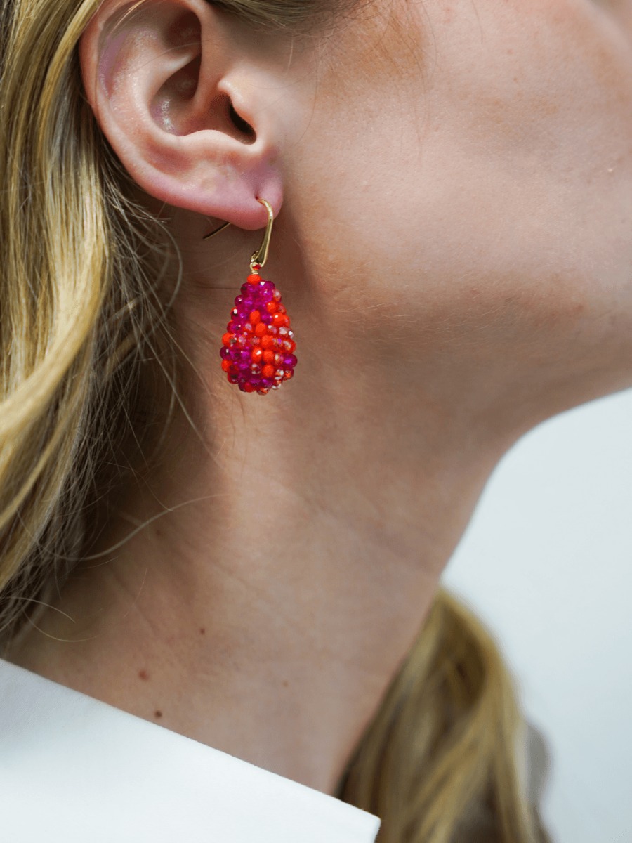 Mixed Fuchsia Earrings Amy Glassberry Cone XS