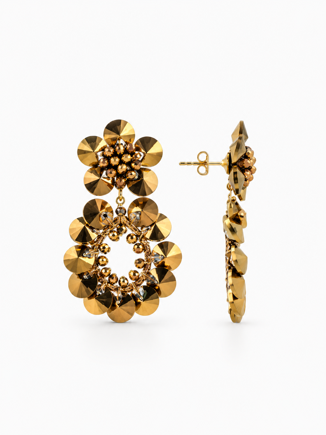 Copper Earrings Apollo Double Drop S/M