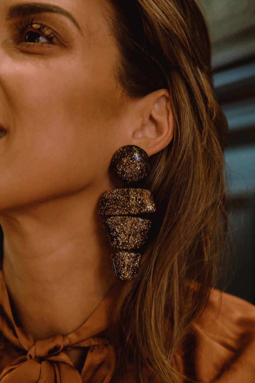  Glitter Earrings Stella Triple Ornament