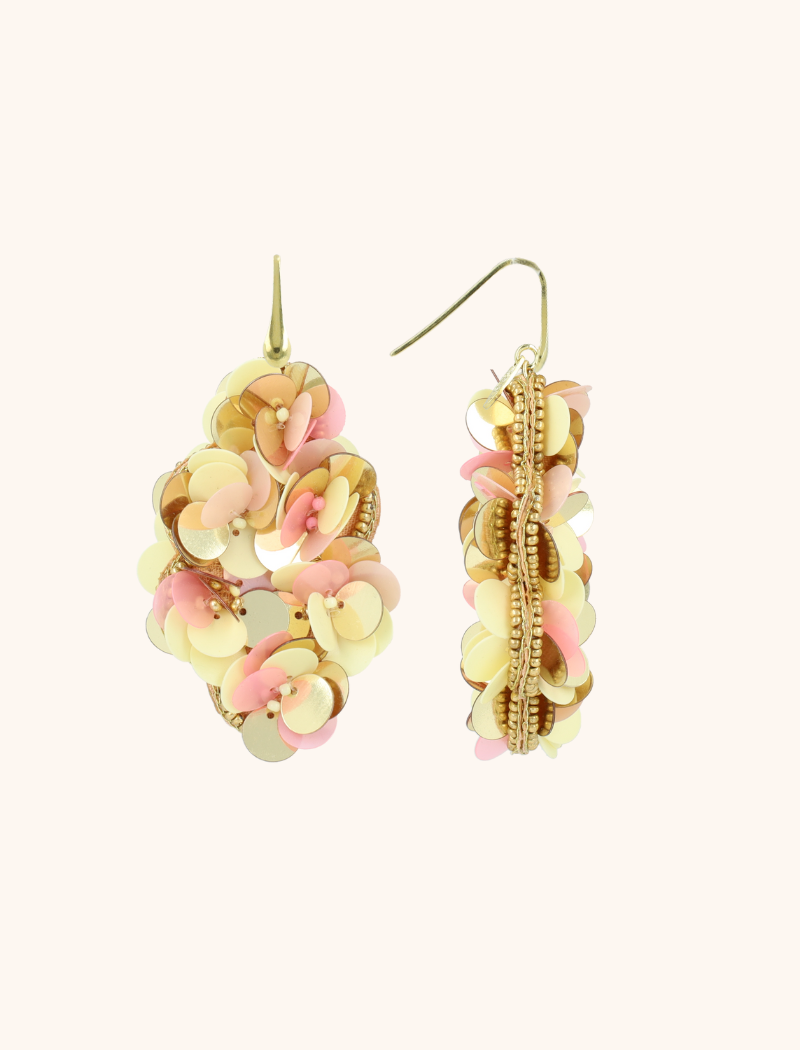 Mix Pink Earrings Laure Sequin Drop L