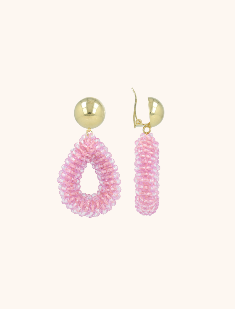 Flieder-Ohrringe Berry Drop S Clip