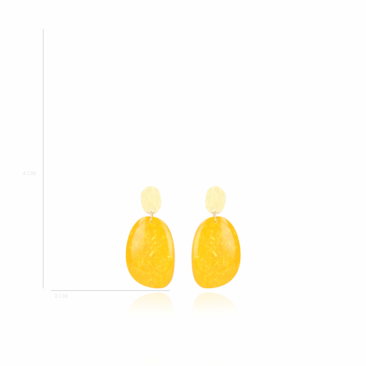 Marble Oranje Oorbellen Little Sara Asymmetrisch Ovaal Slott-theme.productDescriptionPage.SEO.byTheBrand