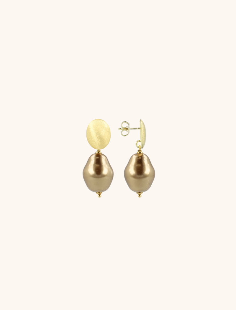 Metallic Brown Pearl Earrings Mother Earth Tara Slott-theme.productDescriptionPage.SEO.byTheBrand