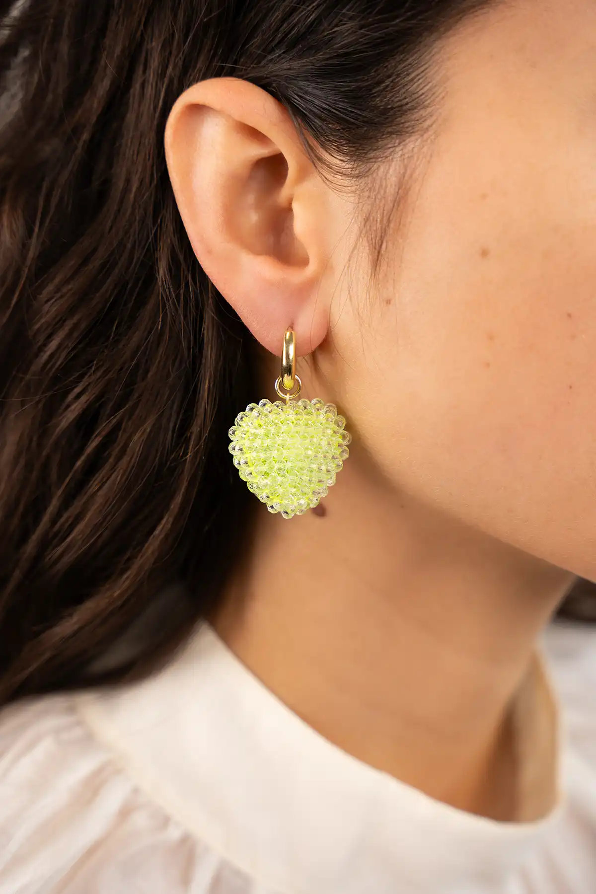 Lime Oorbellen Carmen Hart