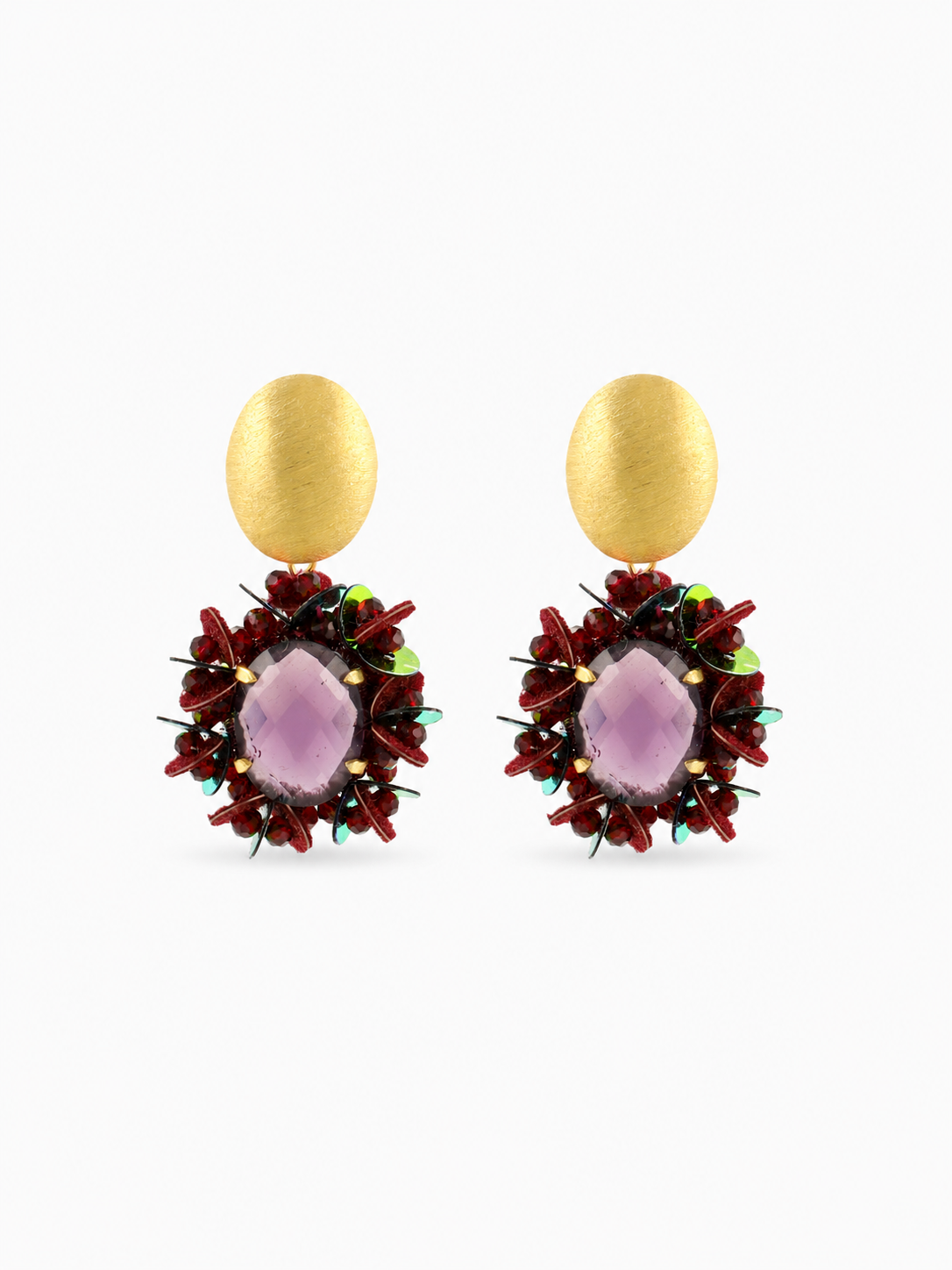 Bordeaux Oval with Sequins Filou XS