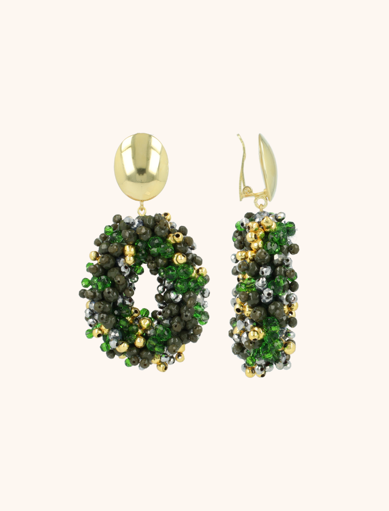Groene Oorbellen Katie Double Stones Ovaal Mlott-theme.productDescriptionPage.SEO.byTheBrand