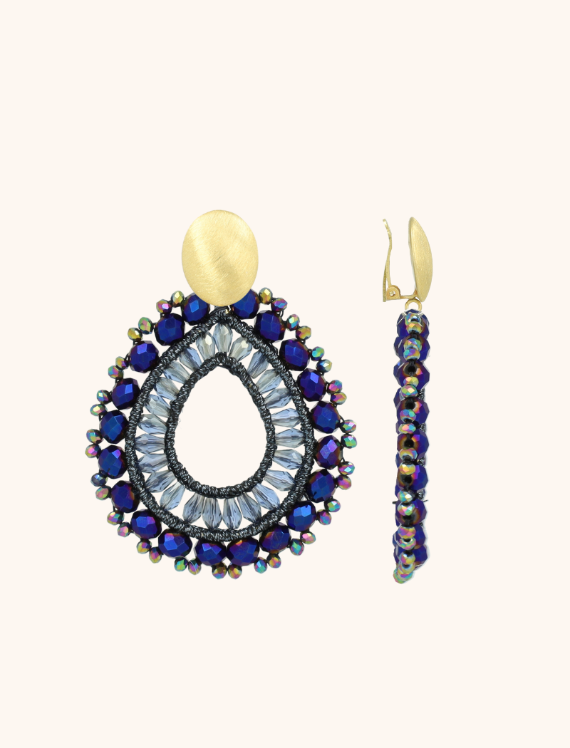 Disco Purple Earrings Vos Drop L Clip