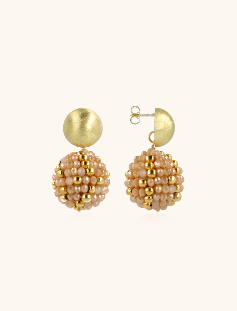 Beige Tangerine Earrings Lexi Globe L