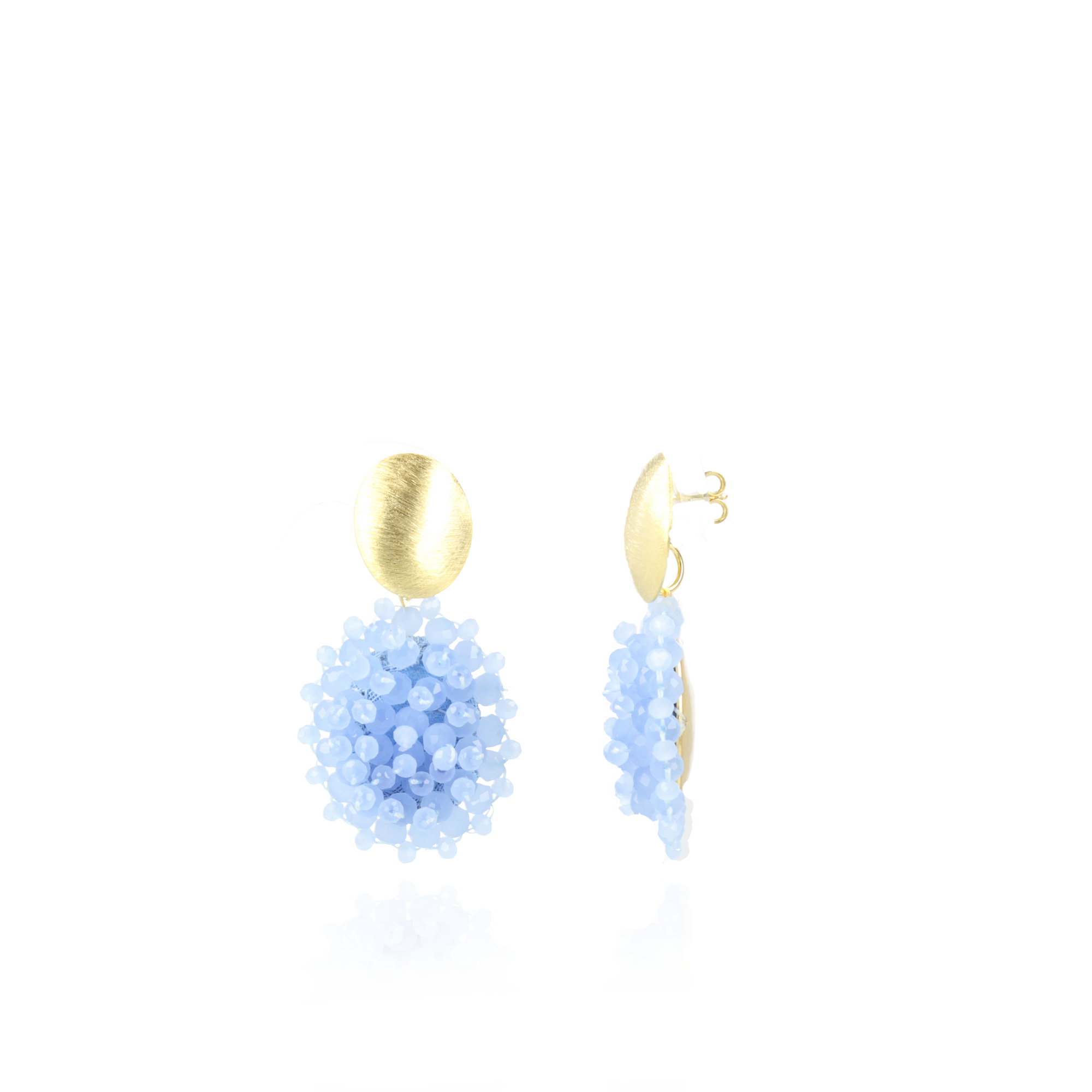 Baby Blue Earrings Jazz Oval S