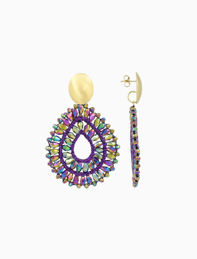 Disco Purple Oorbellen Alice