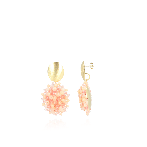 Orange Earrings Glassberry Jazz Oval S