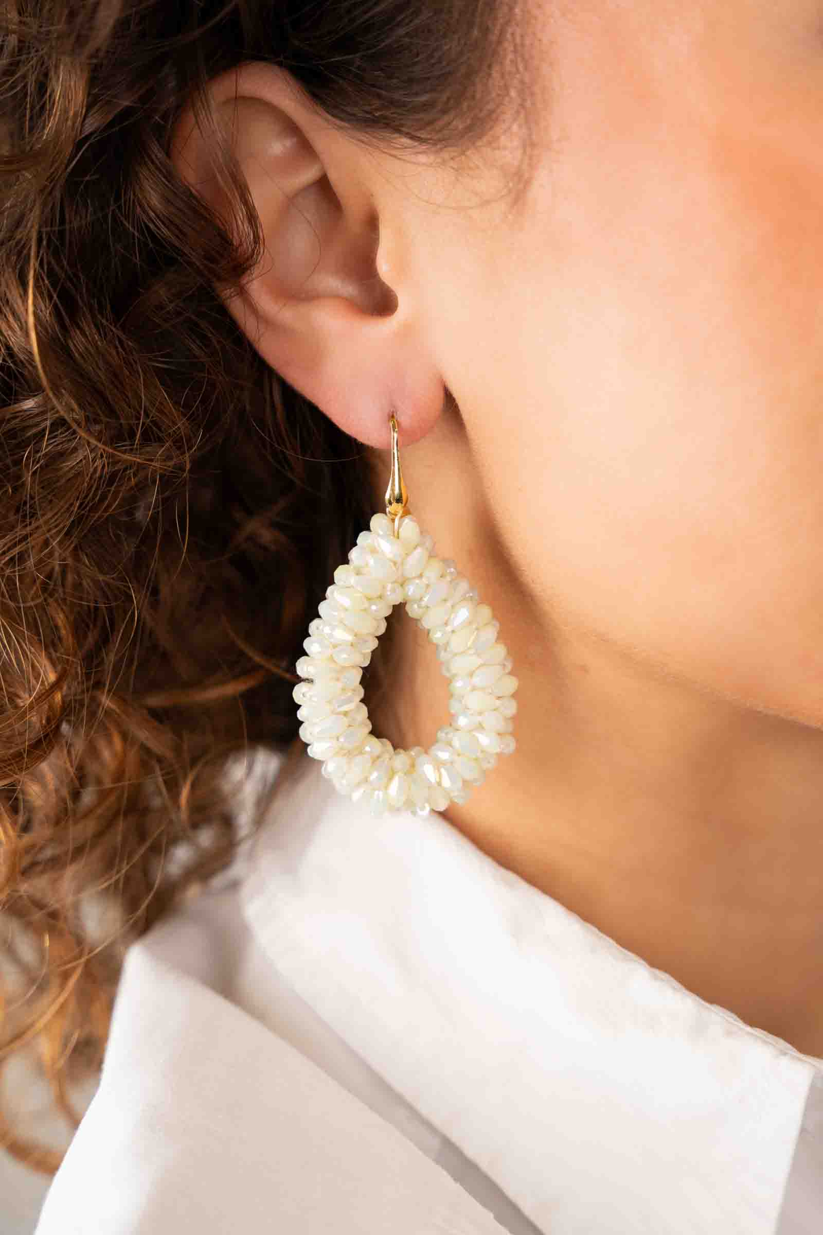 Ivoor Oorbellen Anne Druppel L Marquis