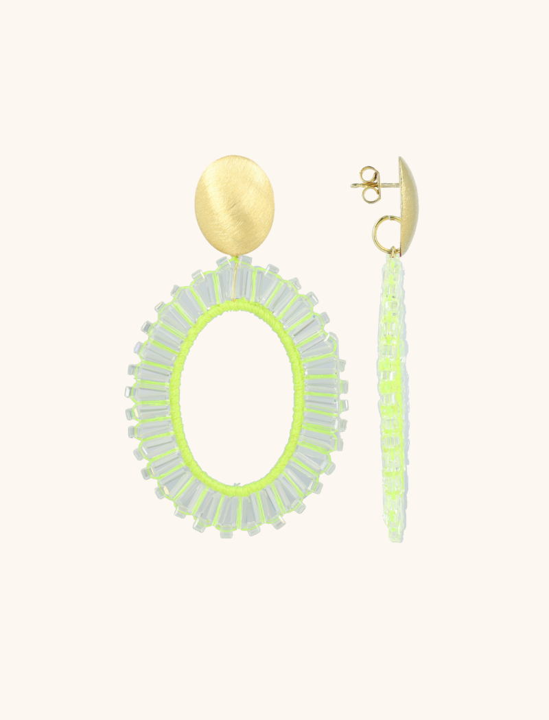 Lime earrings Naomi oval L tonallott-theme.productDescriptionPage.SEO.byTheBrand