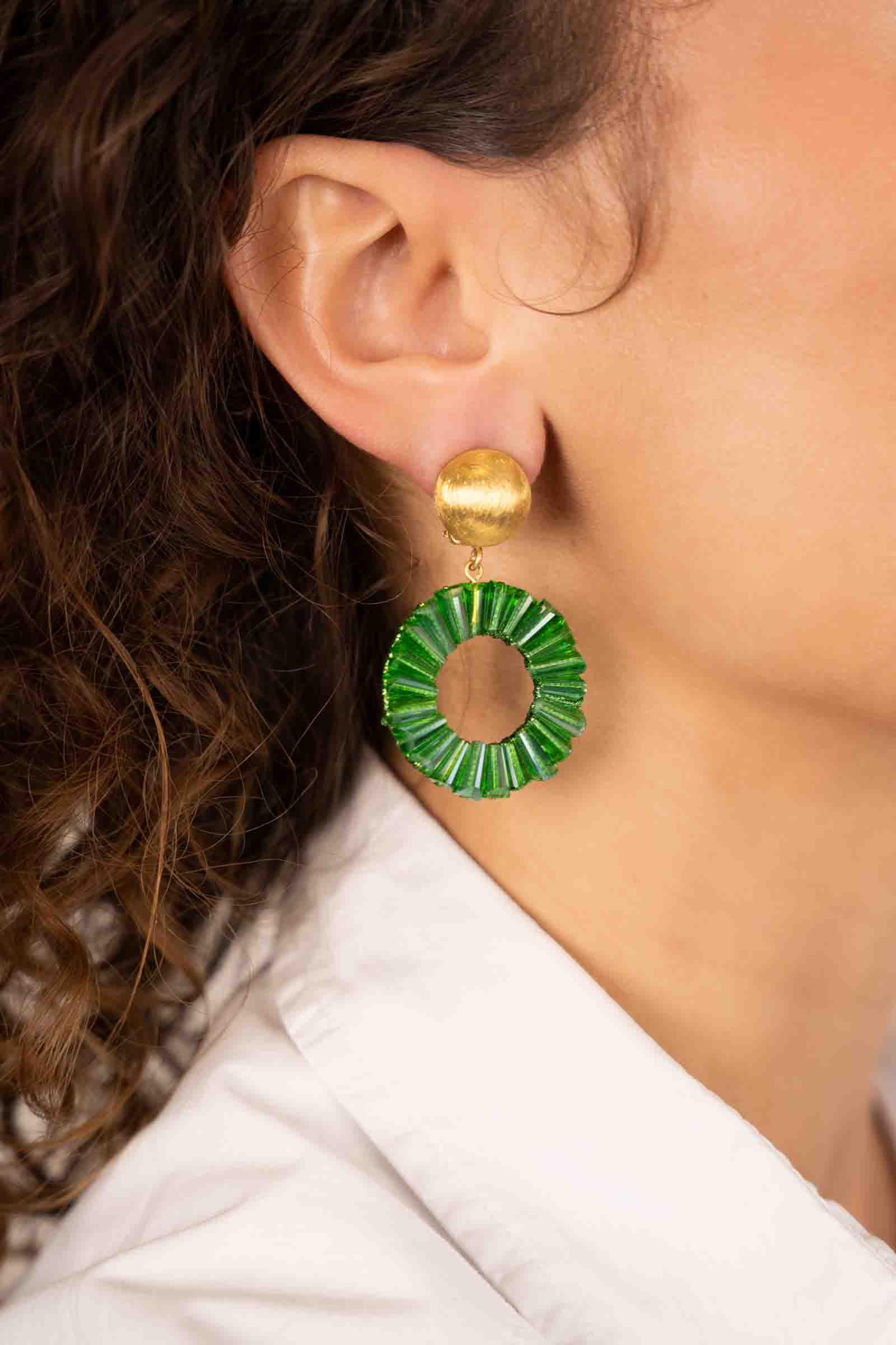 Groene Oorbellen Danee Cirkel Cliplott-theme.productDescriptionPage.SEO.byTheBrand