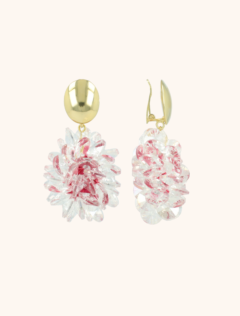 Pink Earrings Sam Oval Crystal Sequins Cliplott-theme.productDescriptionPage.SEO.byTheBrand