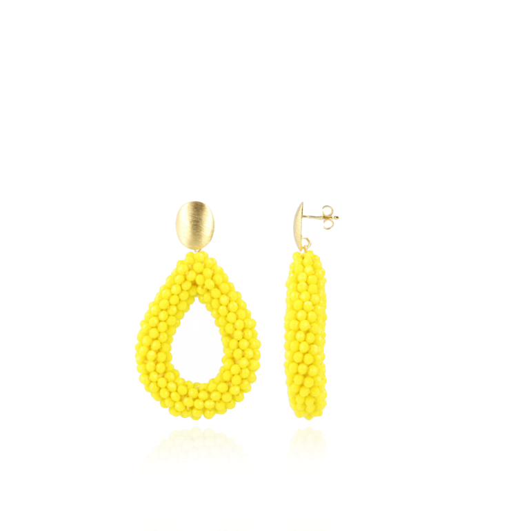 Yellow Milk Earrings Berry Glassberry Drop L