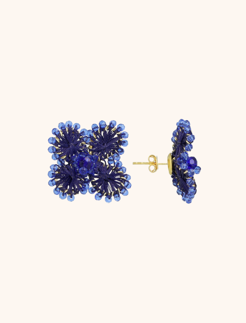 Blauwe Oorbellen Aster Flower S