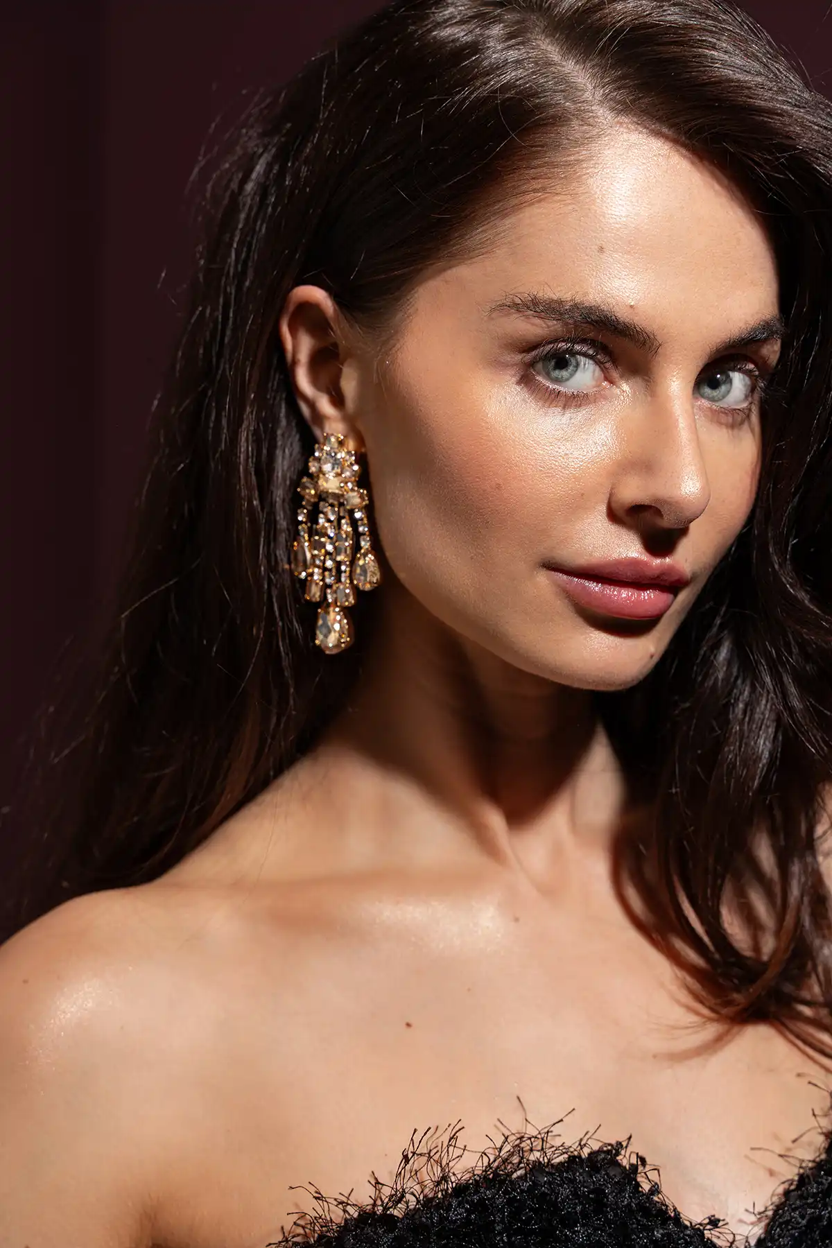 Kristallen Oorbellen Waterfall Of Stones Kensi