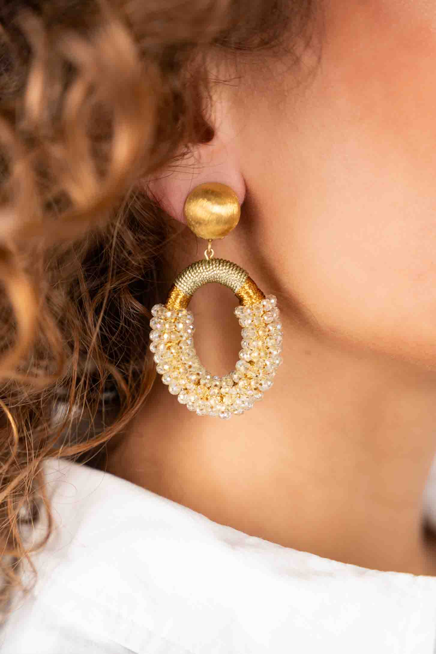 Ivory Earrings Yara Oval M Cliplott-theme.productDescriptionPage.SEO.byTheBrand