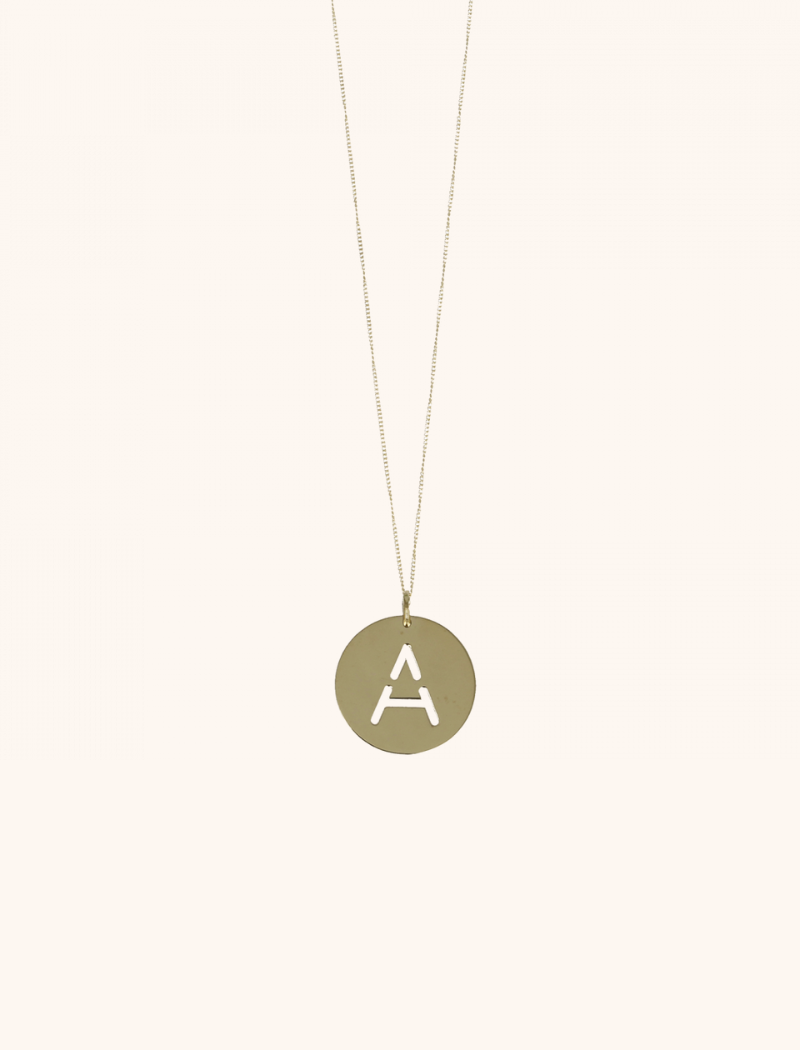 Ketting initial Pendant Gourmet Goud