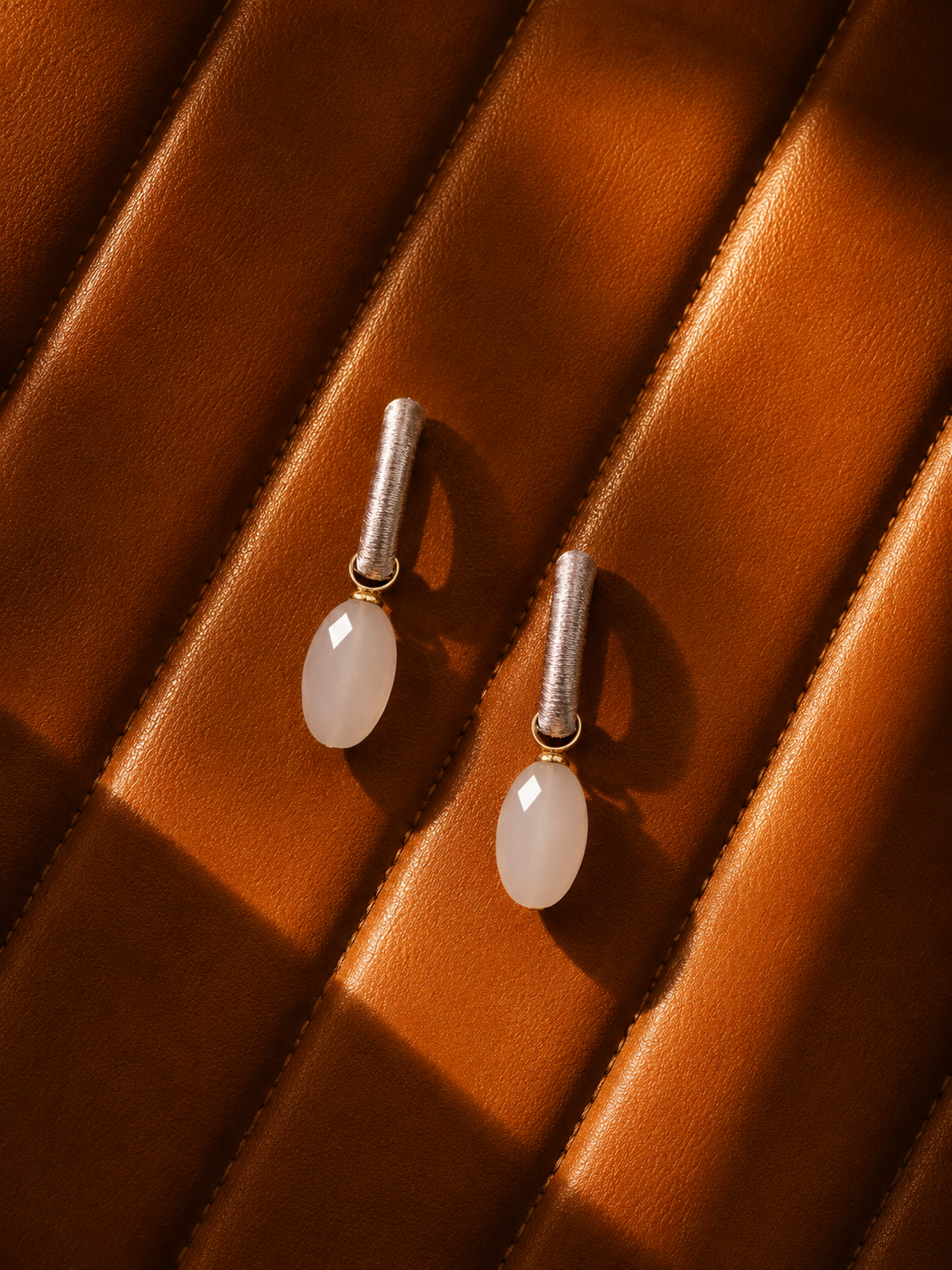 Lavender Oorbellen Evy Oval Threaded Creole M