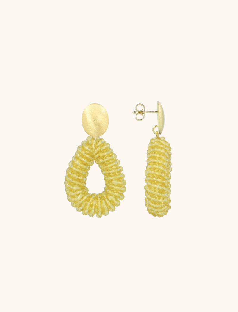 Yellow Earrings Berry Drop S