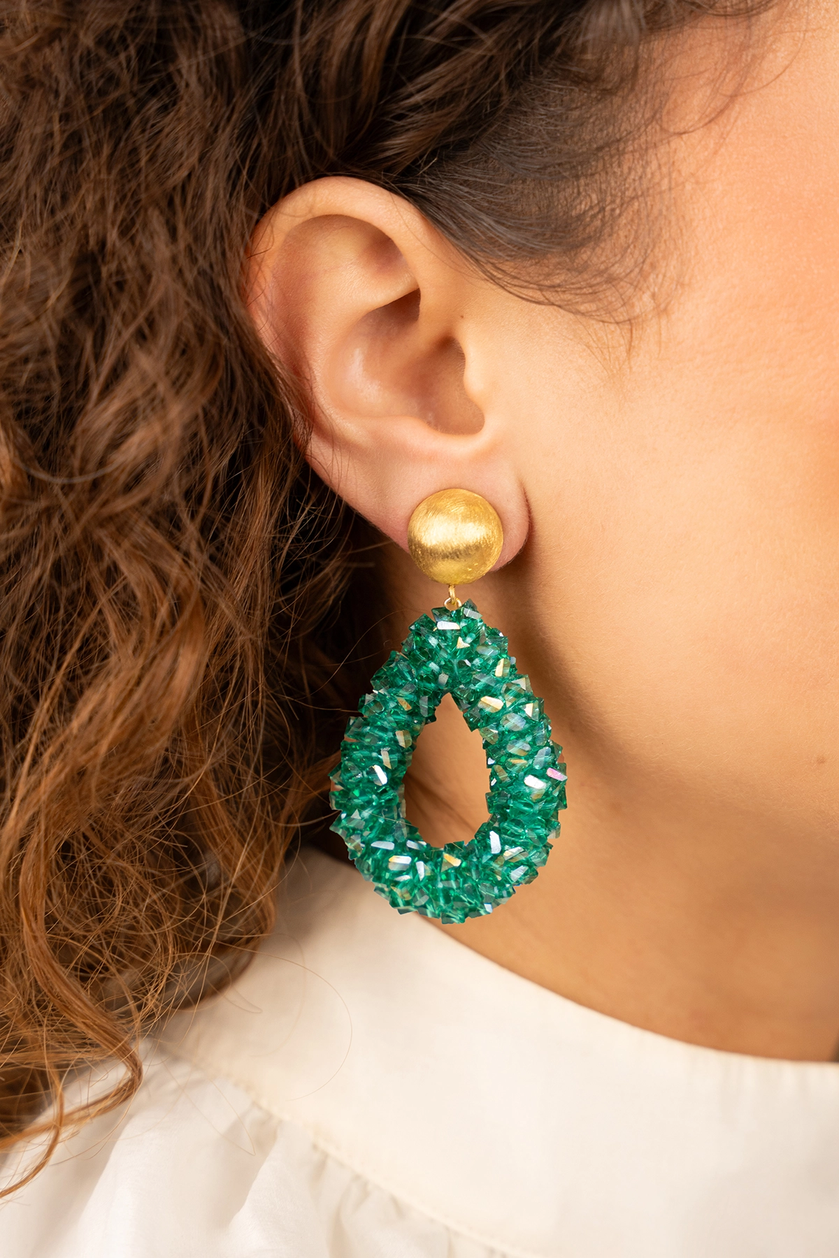 Emerald Oorbellen Marieke Druppel L Raw Cliplott-theme.productDescriptionPage.SEO.byTheBrand