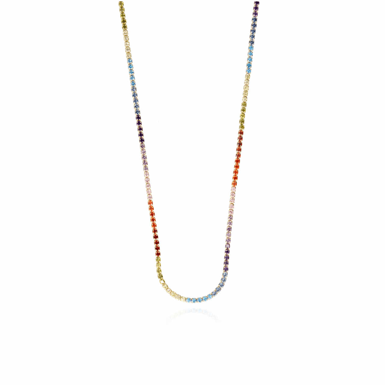 Rainbow Tennis Necklace