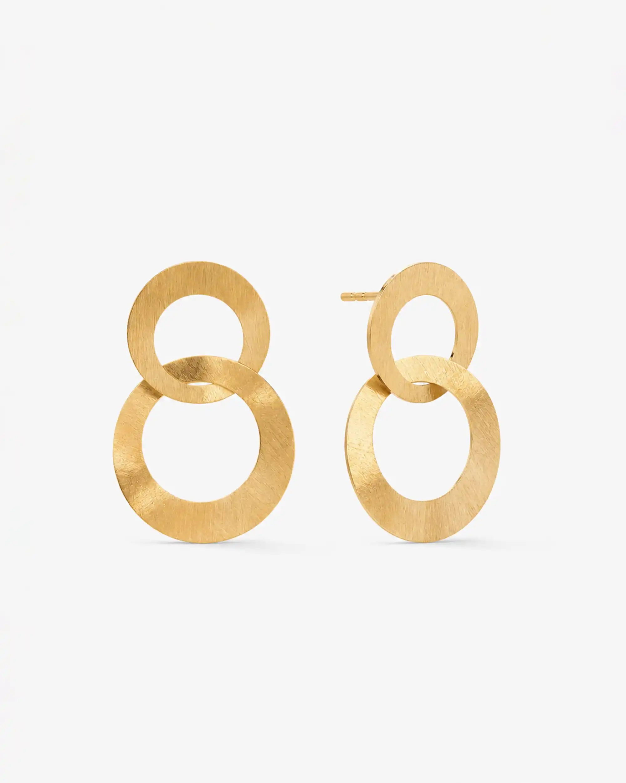 Classic dubbel charm satin oorbellen