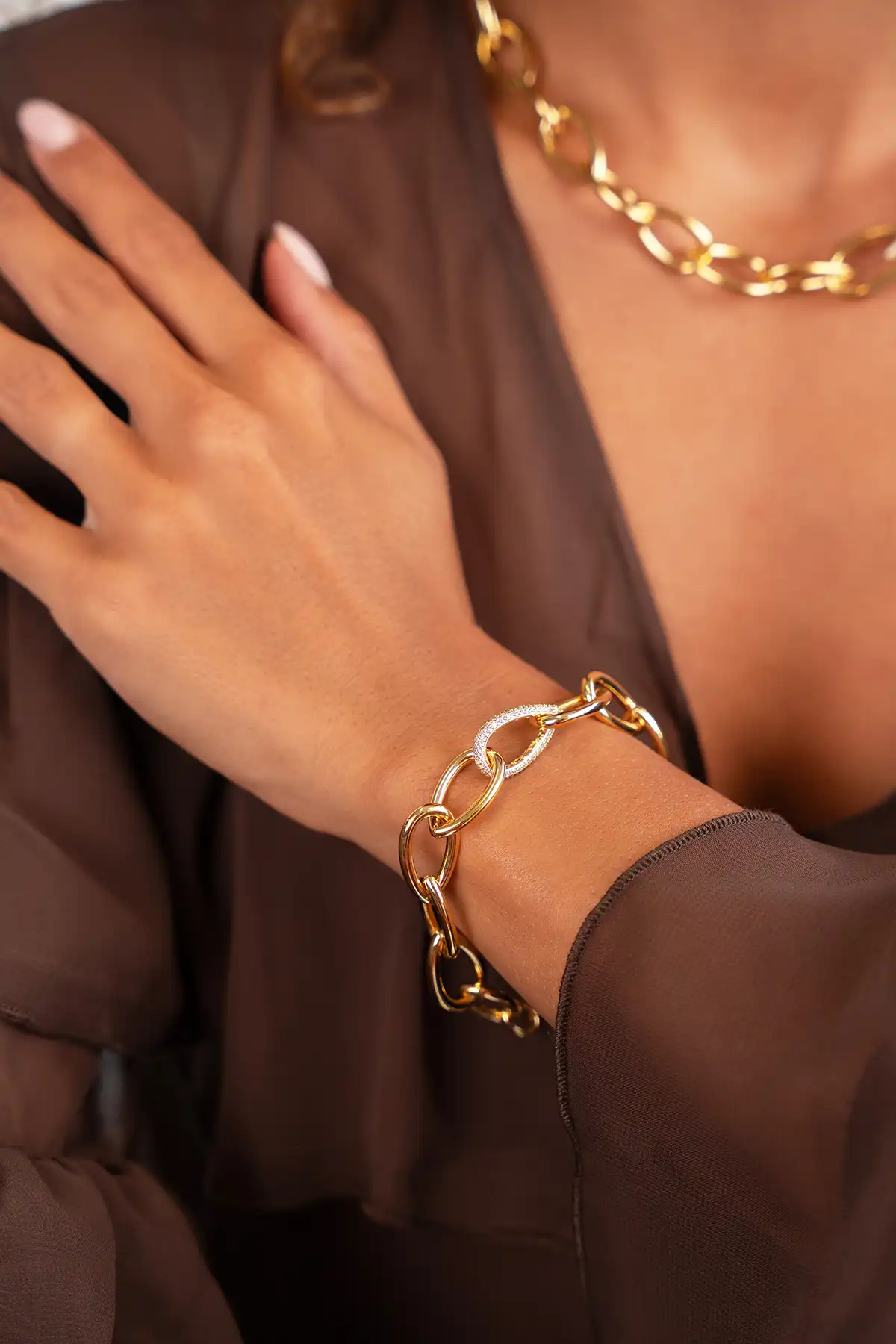 Gouden Armband Teardrop Closed Forever