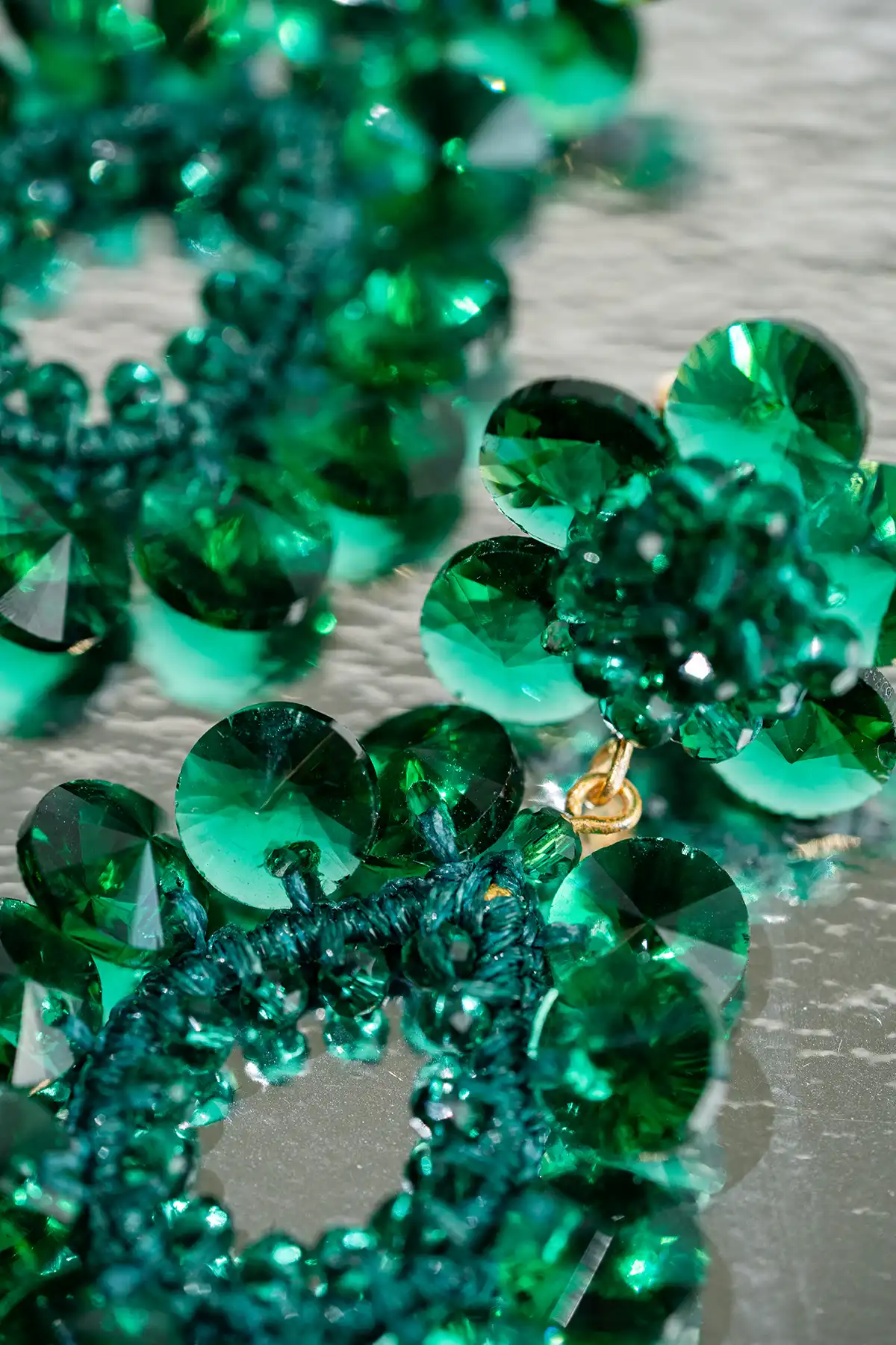 Green Apollo Flower Double Drop Earrings S / M  lott-theme.productDescriptionPage.SEO.byTheBrand