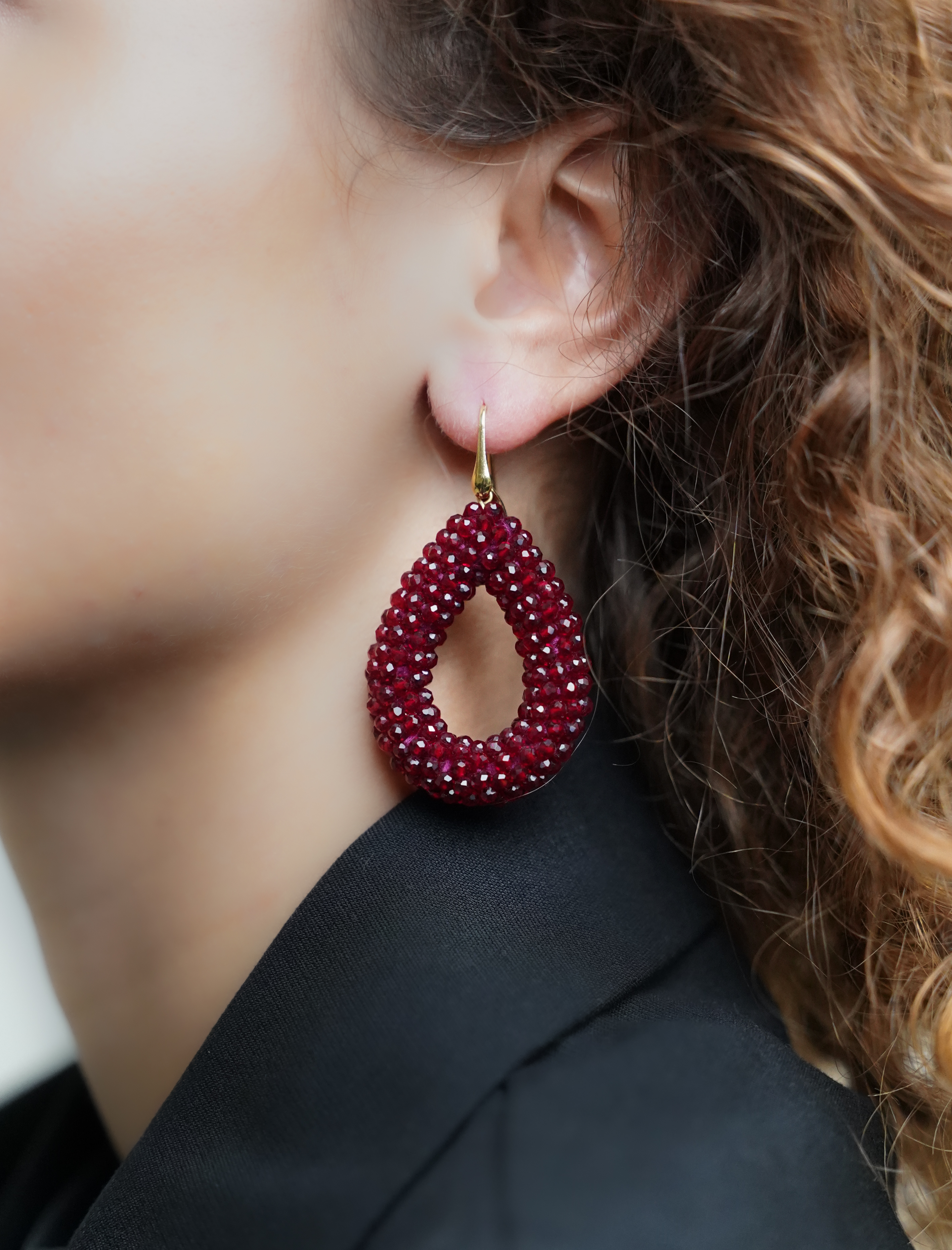 Bordeaux Oorbellen Berry Drop L
