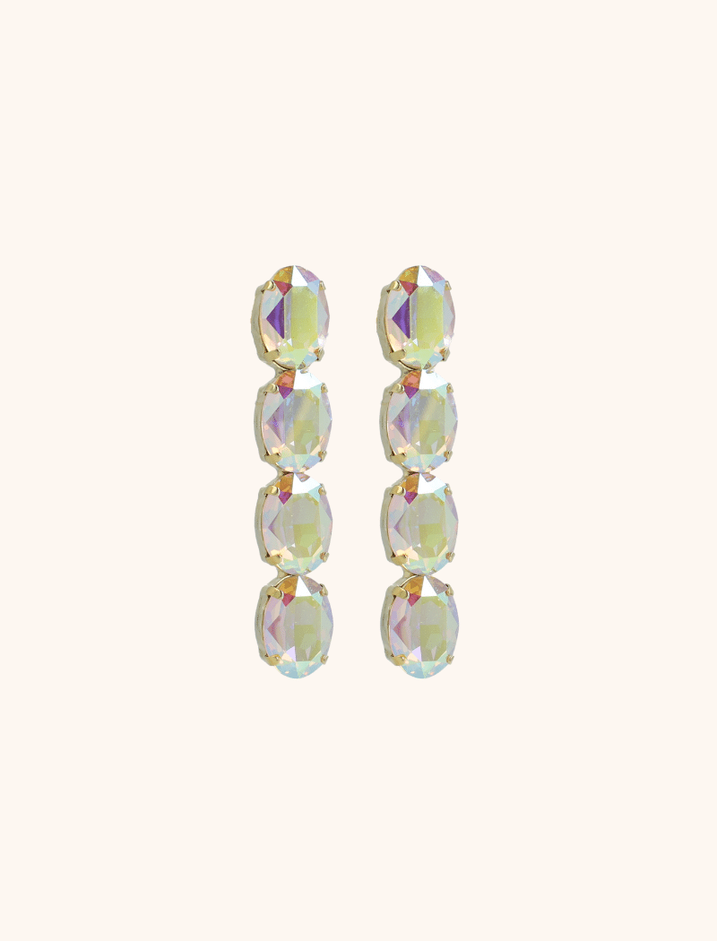 Maudi Earrings Oval Waterfall Four Stones M Holo