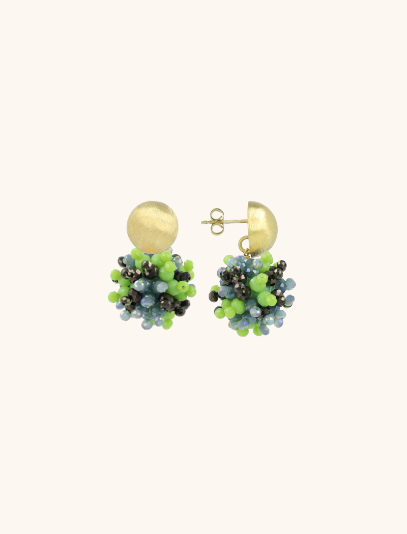 Nussschale Mix Ohrringe Jacky Globe S Double Stones