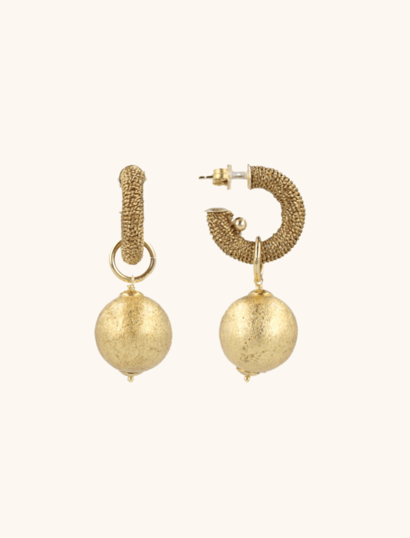 Gold colored Earrings Lulu Creole XS Ball