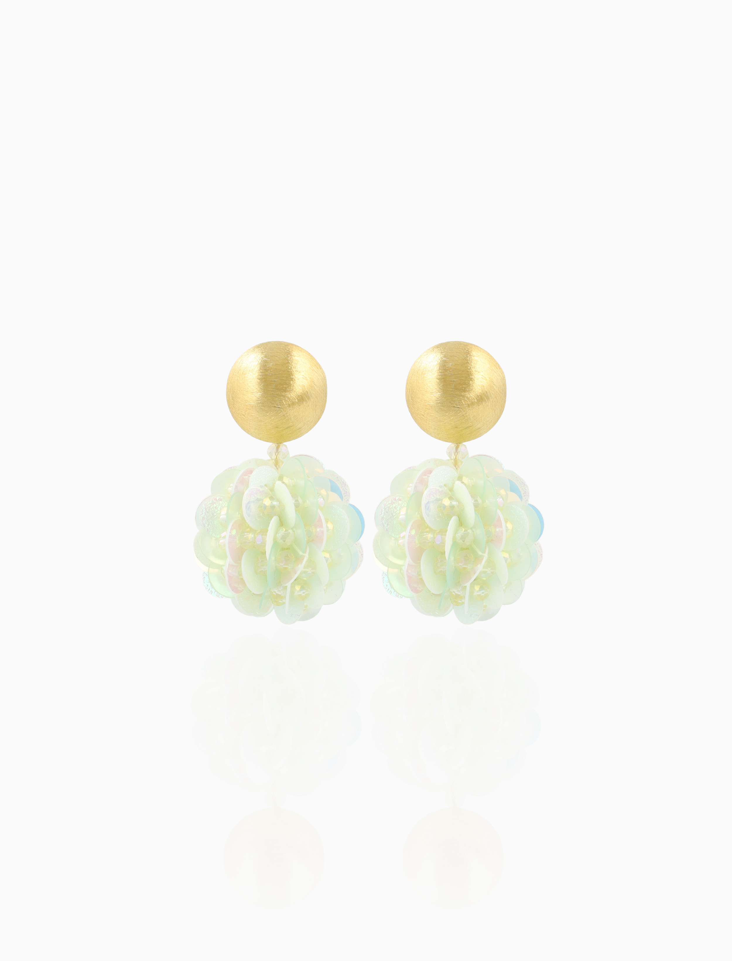 Holo Mint Oorbellen Sanne Sequin Globe S