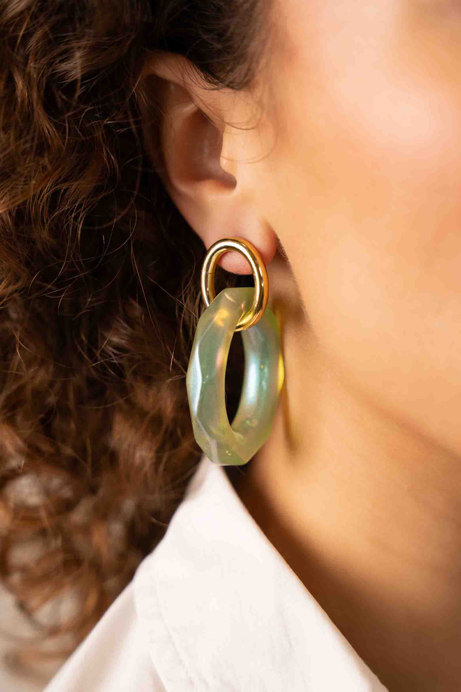 Mint Holo Earrings Debby Open Oval L lott-theme.productDescriptionPage.SEO.byTheBrand