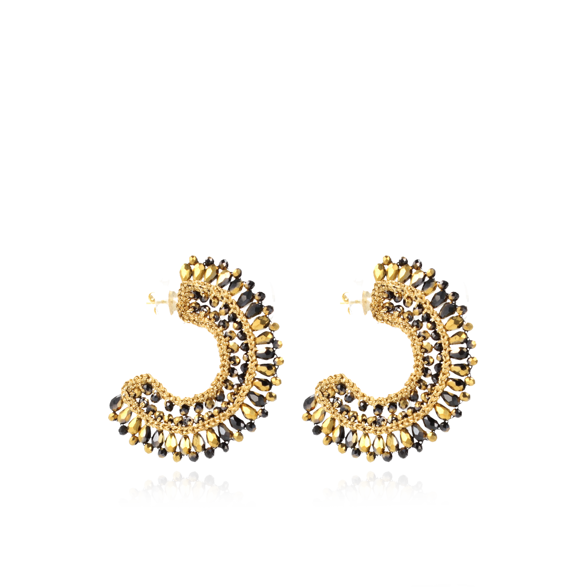 Gold earrings silk creole m