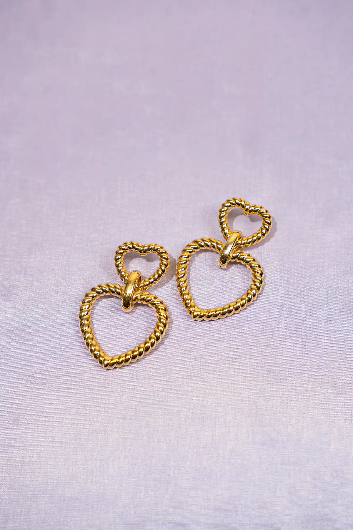Classic Oorbellen Hart Twist Pendant L